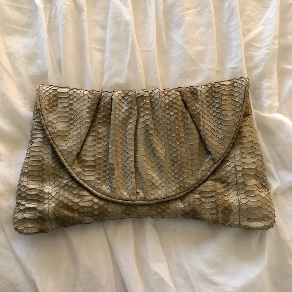 TBags Python Clutch Purse Bag